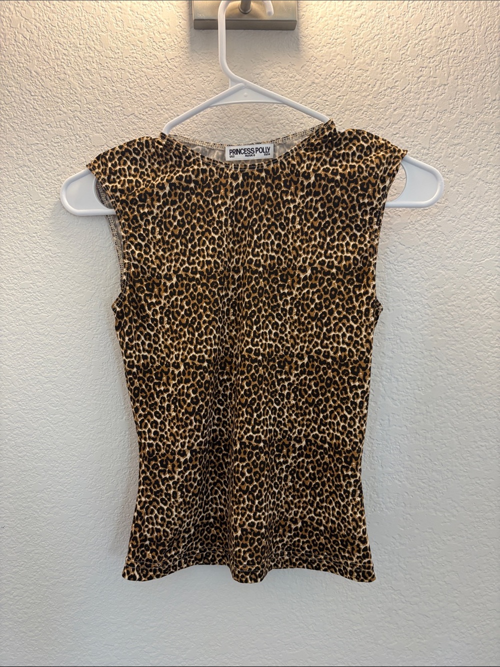 Princess Polly Leopard Print Tank Top - Brown & Black